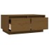 Mesa de centro madera maciza de pino marrón miel 80x50x35