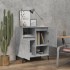 Aparador de madera contrachapada gris hormigón 60x35x70