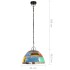 Lámpara colgante vintage 25 W multicolor redonda 41 cm
