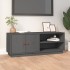 Mueble de TV de madera maciza de pino gris 105x34x40
