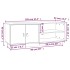 Mueble de TV de madera maciza de pino gris 105x34x40