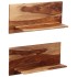 Estantes de pared 2 uds madera maciza de sheesham 58x26x20