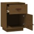 Mesitas de noche 2 uds madera de pino marrón miel 40x34x55