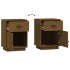 Mesitas de noche 2 uds madera de pino marrón miel 40x34x55