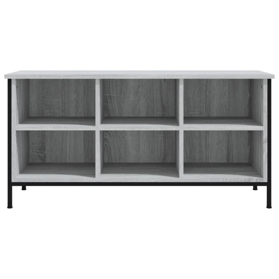 Mueble zapatero madera contrachapada gris Sonoma 100x35x50