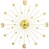 Reloj de pared de metal dorado 70