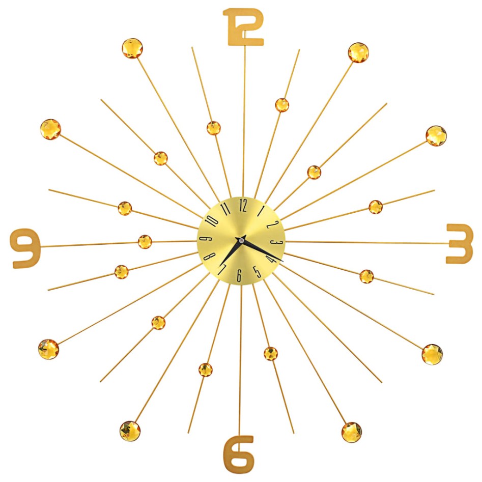 Reloj de pared de metal dorado 70