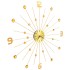Reloj de pared de metal dorado 70