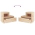 Mesitas de noche 2 uds madera maciza de pino 60x34x51