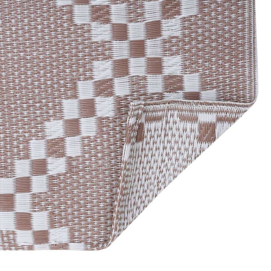 Alfombra de exterior ARAKIL marrón 190x290 cm