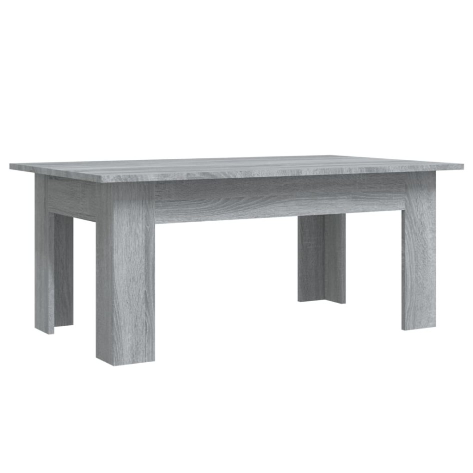 Mesa de centro de madera contrachapada gris Sonoma 100x60x42