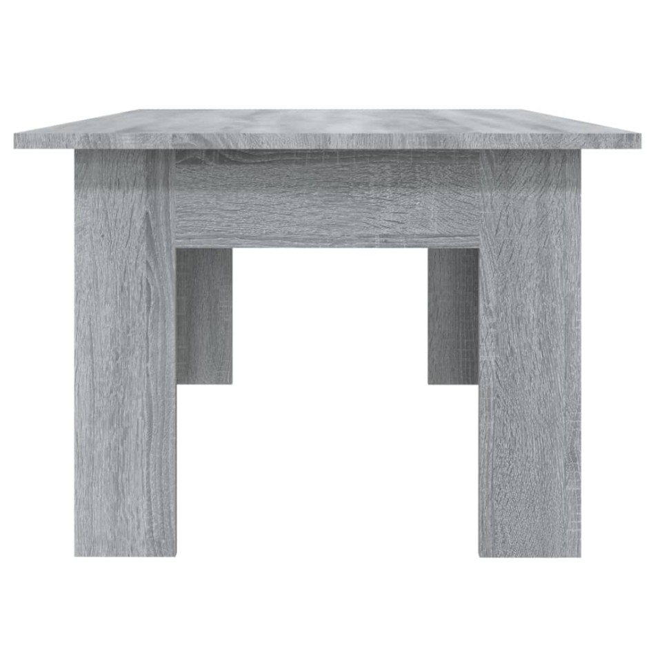 Mesa de centro de madera contrachapada gris Sonoma 100x60x42