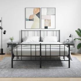 Mesita noche 2 uds madera ingeniería gris hormigón