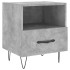 Mesita noche 2 uds madera ingeniería gris hormigón