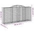 Cesta gaviones forma arco hierro galvanizado 300x50x140/160