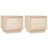 Mesitas de noche 2 uds madera maciza de pino 35x34x32