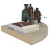 Estantes flotantes de esquina 4 uds MDF roble 35x35x3,8