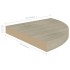 Estantes flotantes de esquina 4 uds MDF roble 35x35x3,8