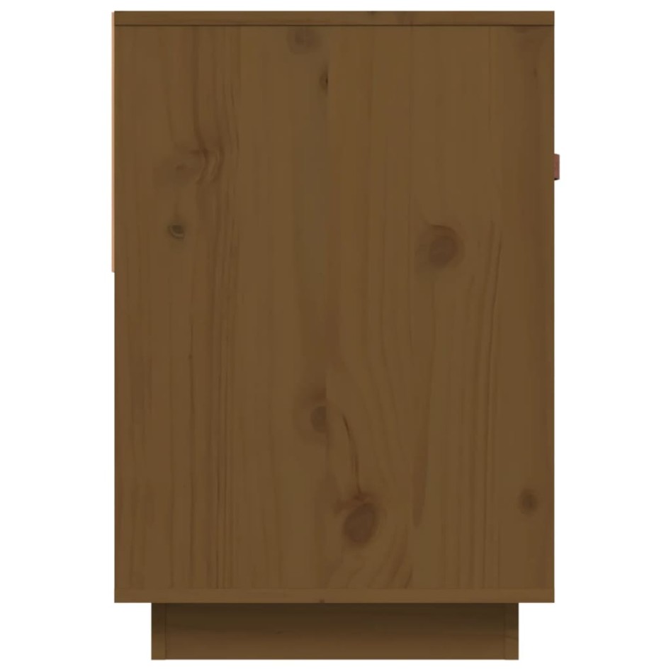 Mueble de TV madera maciza de pino marrón miel 90x40x60