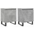 Mesitas de noche 2 uds madera gris hormigón 40x30x50