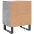 Mesitas de noche 2 uds madera gris hormigón 40x30x50