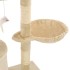 Rascador para gatos con poste de sisal 138 cm