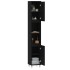 Armario de baño madera contrachapada negro 30x30x190