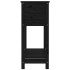 Jardinera con estante madera maciza pino negro 82,5x34,5x81