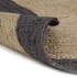Alfombra hecha a mano de yute con borde gris oscuro 150