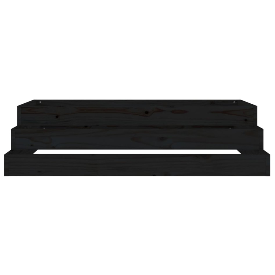 Jardinera madera maciza de pino negro 110x110x27