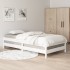 Cama apilable de madera pino maciza blanco 90x200
