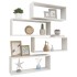 Estante cubo pared 4 uds contrachapado blanco brillo