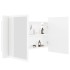 Armario espejo de baño con luz LED acrílico blanco 80x12x45
