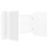 Armario espejo de baño con luz LED acrílico blanco 80x12x45