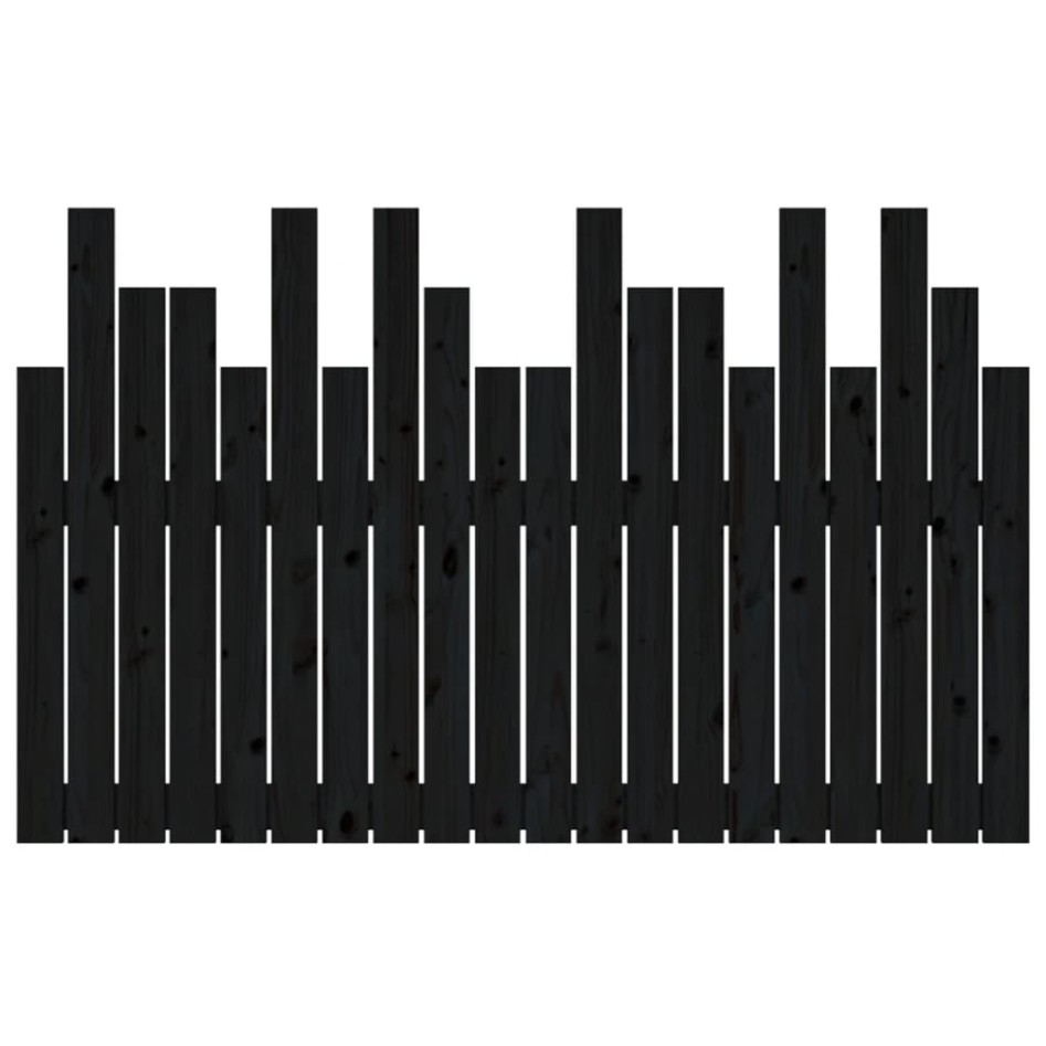 Cabecero de cama de pared madera maciza pino negro