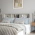 Mueble cabecero gris hormigón 220x18,5x104,5