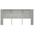 Mueble cabecero gris hormigón 220x18,5x104,5