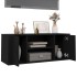 Mueble para TV madera contrachapada negra 100x35x40