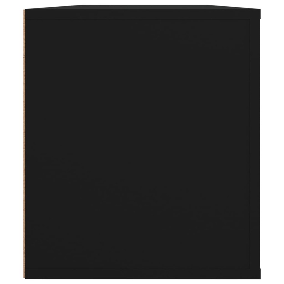 Mueble para TV madera contrachapada negra 100x35x40