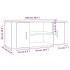 Mueble para TV madera contrachapada negra 100x35x40