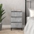 Mesita de noche madera contrachapada gris hormigón 40x35x70