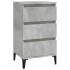 Mesita de noche madera contrachapada gris hormigón 40x35x70