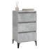 Mesita de noche madera contrachapada gris hormigón 40x35x70