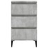 Mesita de noche madera contrachapada gris hormigón 40x35x70