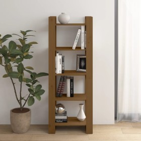 Estantería/divisor espacios madera marrón miel 60x35x160