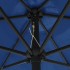 Sombrilla de jardín luces LED palo de aluminio azul 270