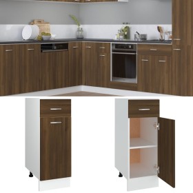 Armario bajo cocina madera de ingeniería marrón 30x46x81,5