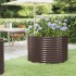 Jardinera arriate acero recubrimiento polvo marrón