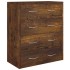Aparador con 4 cajones roble ahumado 60x30,5x71