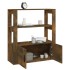 Aparador madera contrachapada color roble ahumado 80x30x90